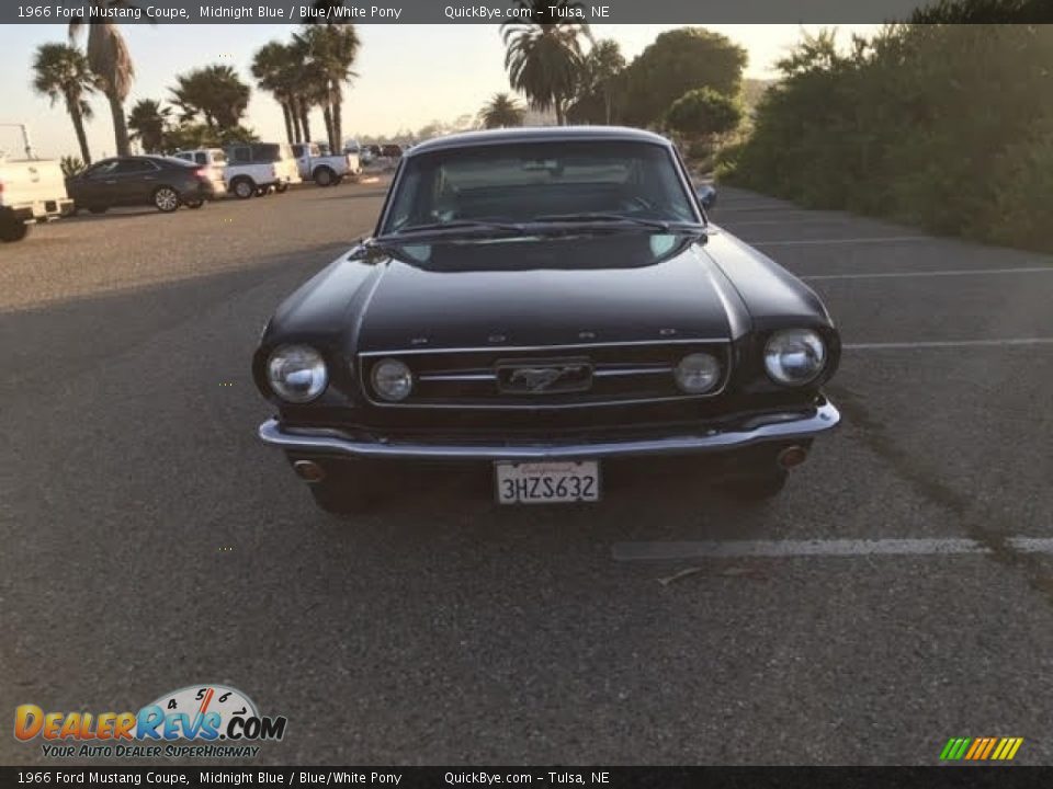 1966 Ford Mustang Coupe Midnight Blue / Blue/White Pony Photo #3