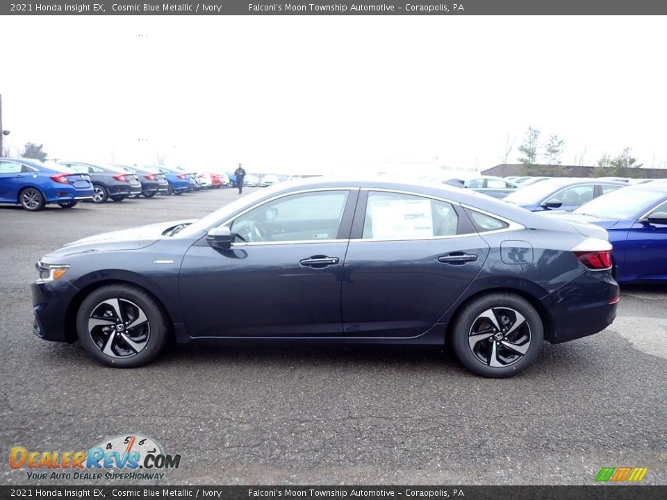 2021 Honda Insight EX Cosmic Blue Metallic / Ivory Photo #3