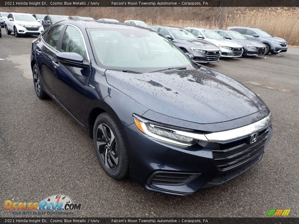 2021 Honda Insight EX Cosmic Blue Metallic / Ivory Photo #7