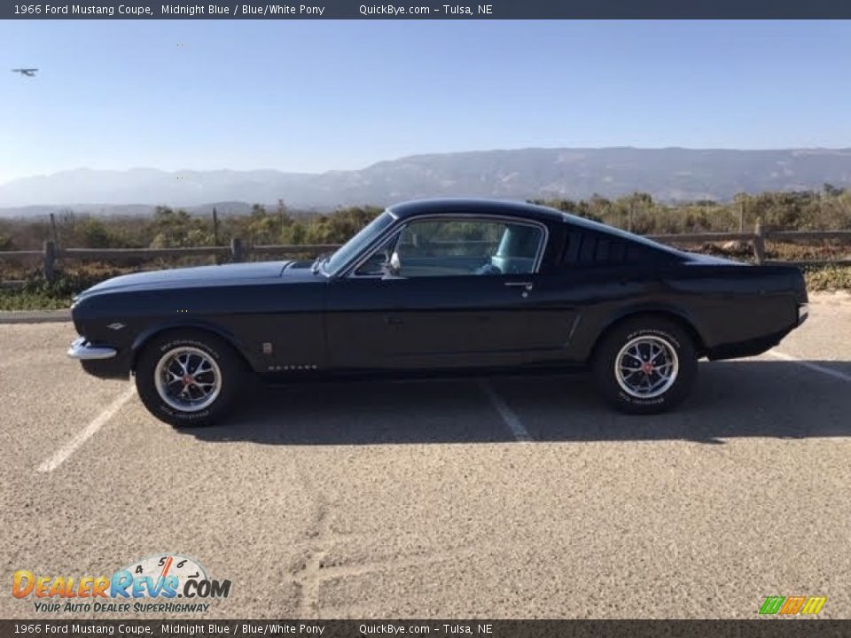 1966 Ford Mustang Coupe Midnight Blue / Blue/White Pony Photo #8
