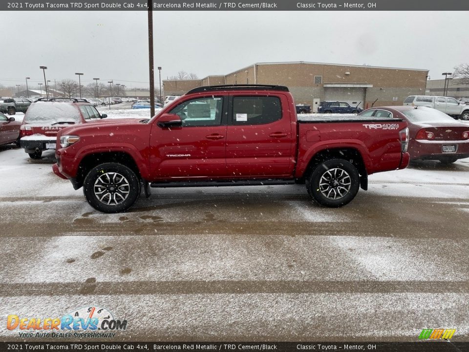 2021 Toyota Tacoma TRD Sport Double Cab 4x4 Barcelona Red Metallic / TRD Cement/Black Photo #1