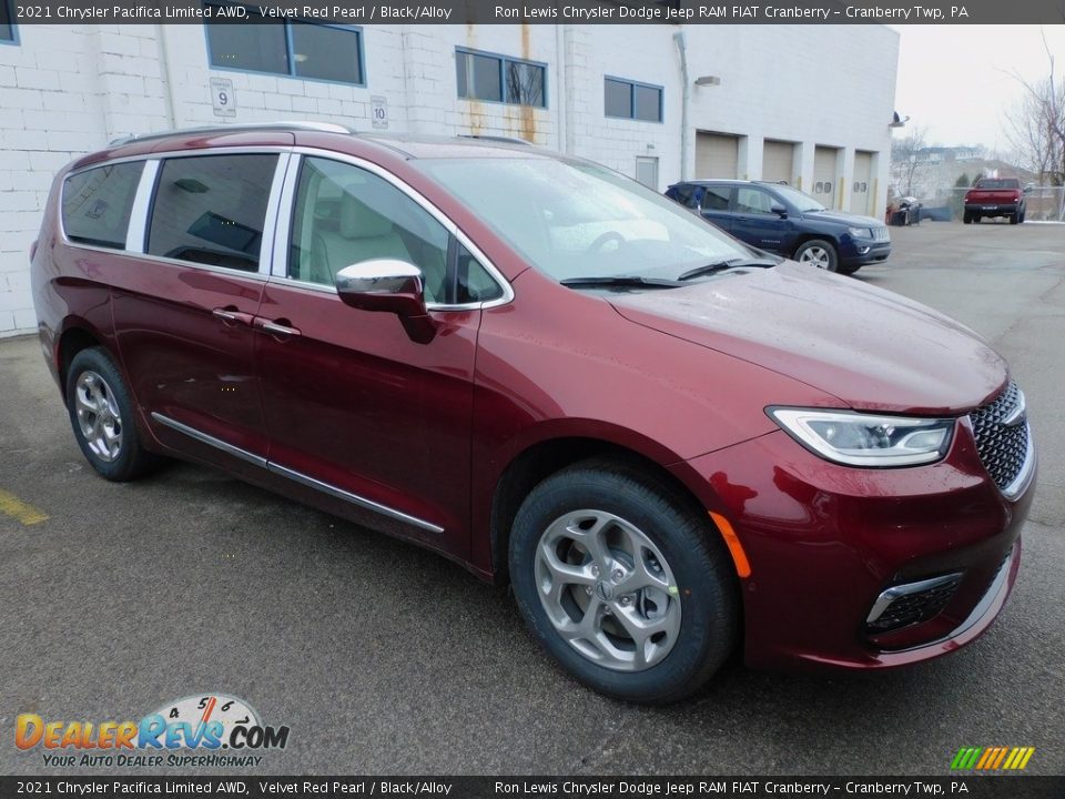 2021 Chrysler Pacifica Limited AWD Velvet Red Pearl / Black/Alloy Photo #3