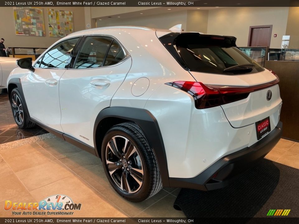 2021 Lexus UX 250h AWD Eminent White Pearl / Glazed Caramel Photo #4