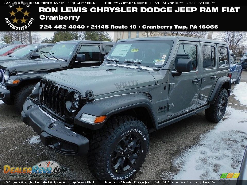 2021 Jeep Wrangler Unlimited Willys 4x4 Sting-Gray / Black Photo #1