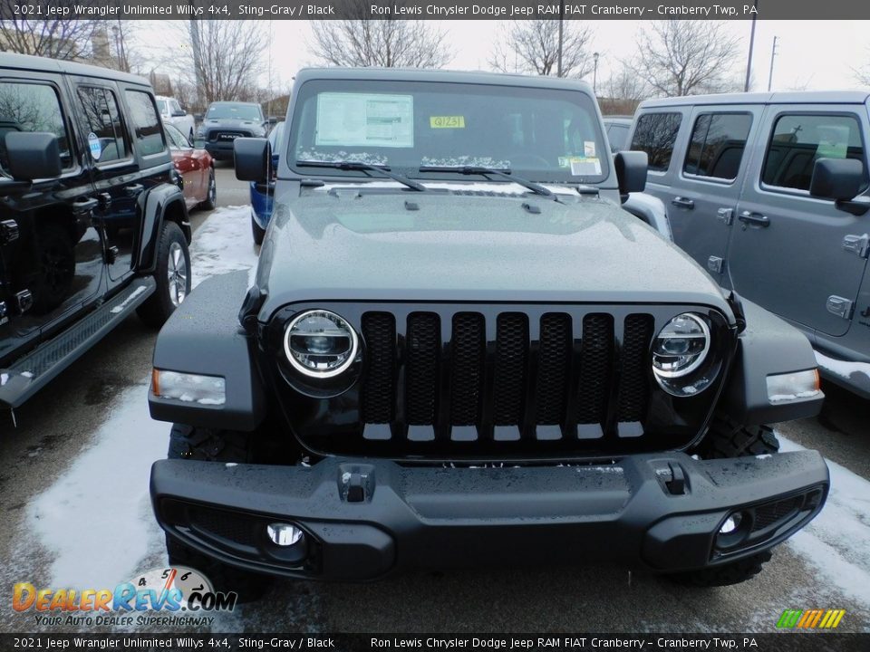 2021 Jeep Wrangler Unlimited Willys 4x4 Sting-Gray / Black Photo #2