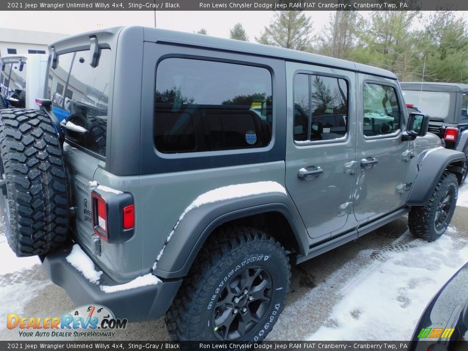 2021 Jeep Wrangler Unlimited Willys 4x4 Sting-Gray / Black Photo #4