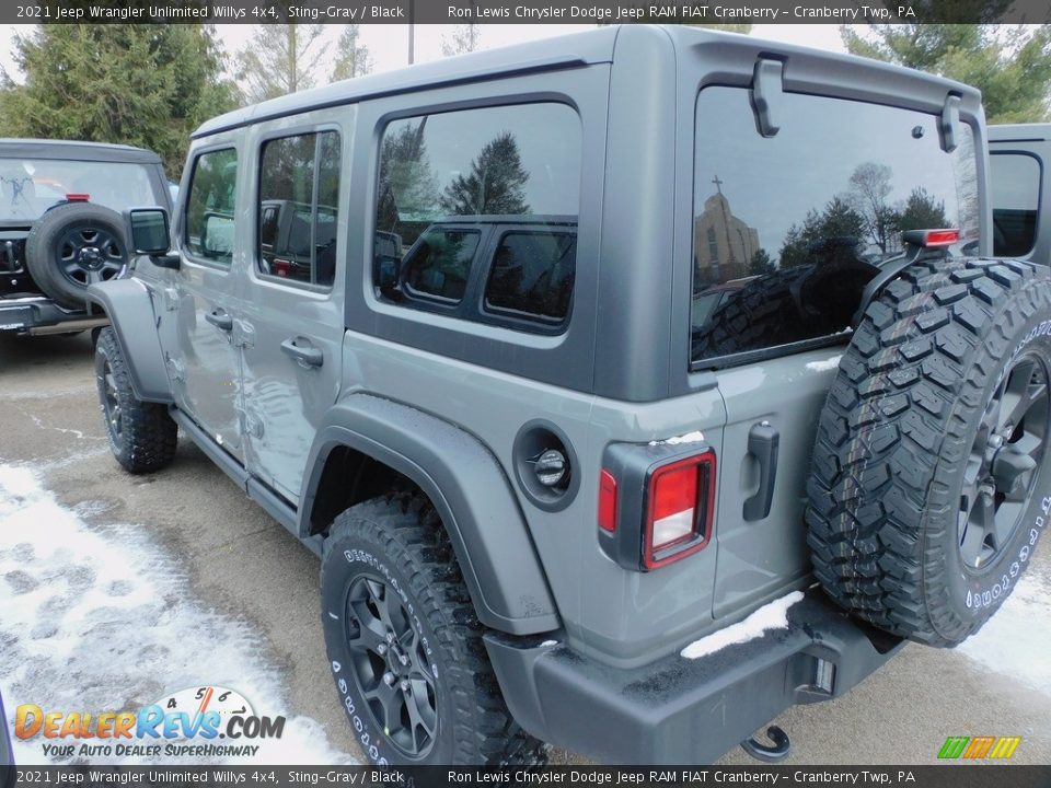 2021 Jeep Wrangler Unlimited Willys 4x4 Sting-Gray / Black Photo #8