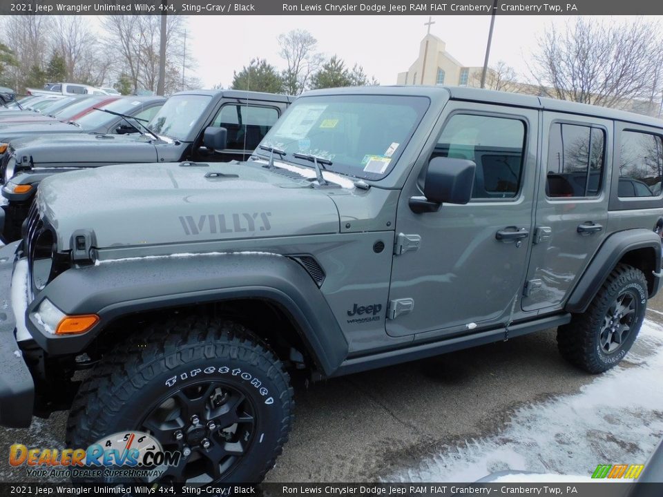 2021 Jeep Wrangler Unlimited Willys 4x4 Sting-Gray / Black Photo #9