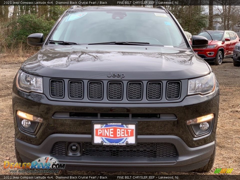 2021 Jeep Compass Latitude 4x4 Diamond Black Crystal Pearl / Black Photo #3