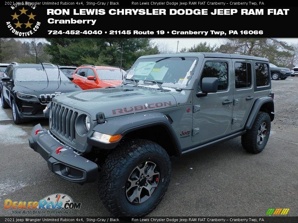 2021 Jeep Wrangler Unlimited Rubicon 4x4 Sting-Gray / Black Photo #1