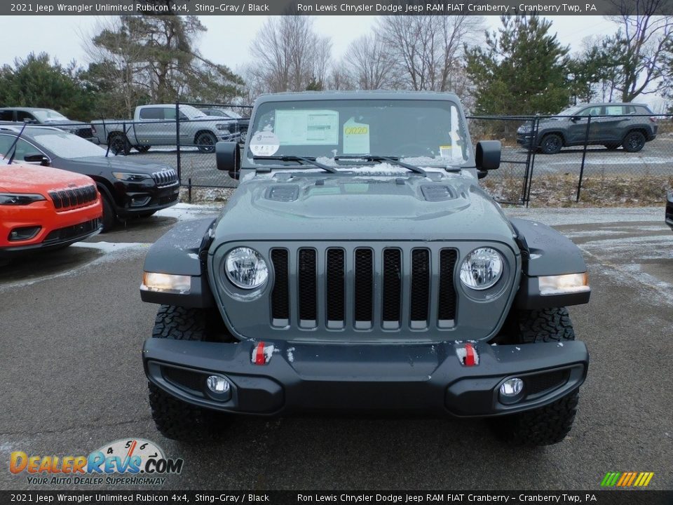 2021 Jeep Wrangler Unlimited Rubicon 4x4 Sting-Gray / Black Photo #2