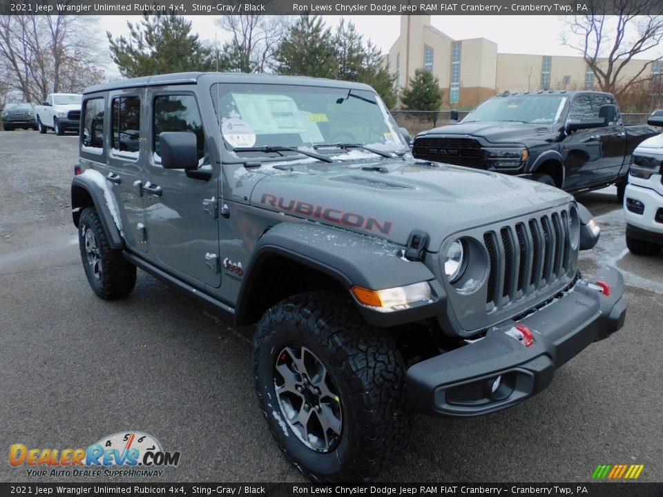 2021 Jeep Wrangler Unlimited Rubicon 4x4 Sting-Gray / Black Photo #3