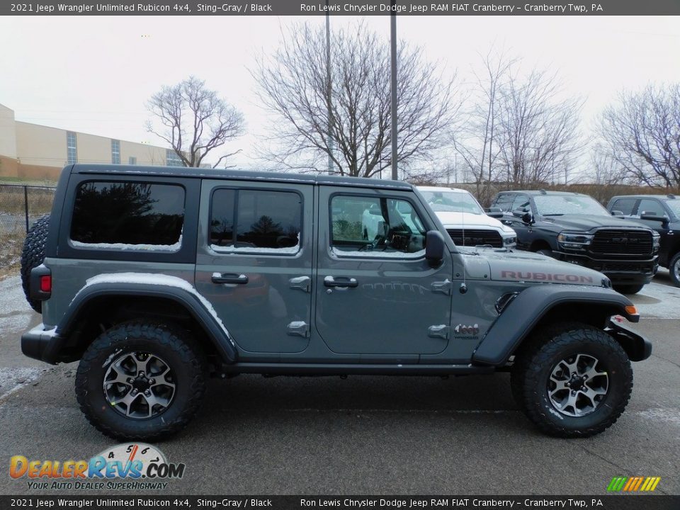 2021 Jeep Wrangler Unlimited Rubicon 4x4 Sting-Gray / Black Photo #4