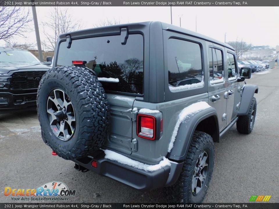 2021 Jeep Wrangler Unlimited Rubicon 4x4 Sting-Gray / Black Photo #5