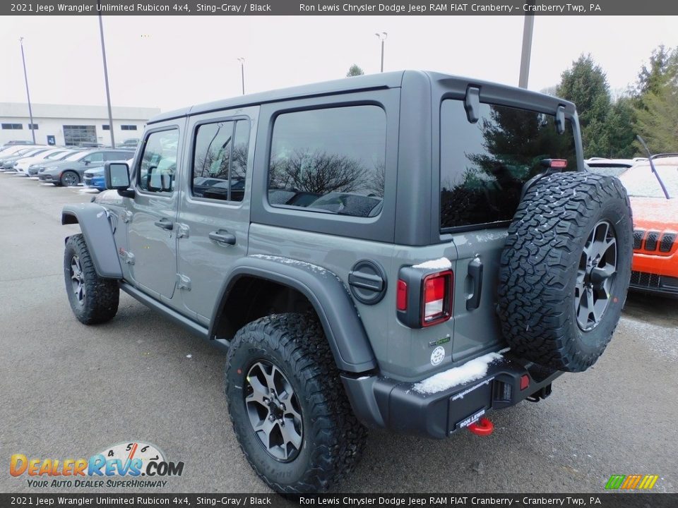 2021 Jeep Wrangler Unlimited Rubicon 4x4 Sting-Gray / Black Photo #8