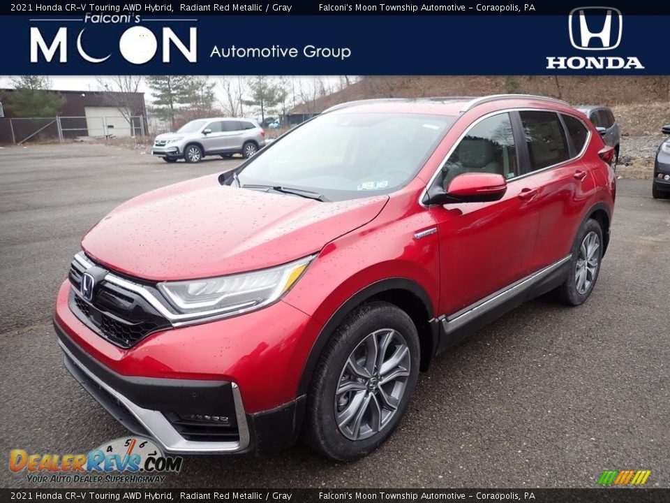 2021 Honda CR-V Touring AWD Hybrid Radiant Red Metallic / Gray Photo #1