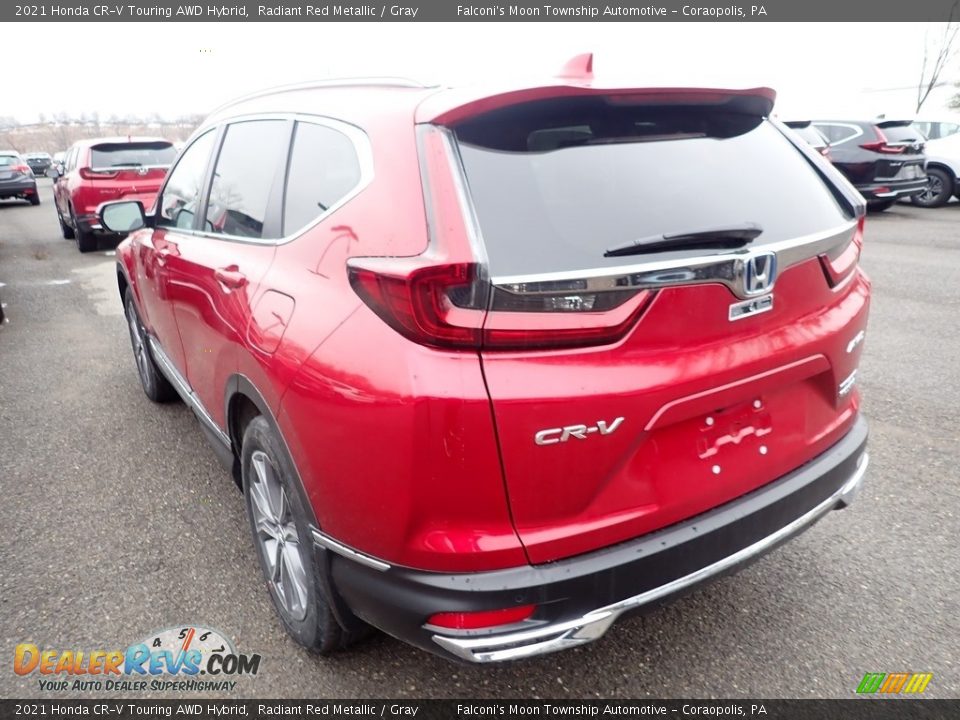 2021 Honda CR-V Touring AWD Hybrid Radiant Red Metallic / Gray Photo #3
