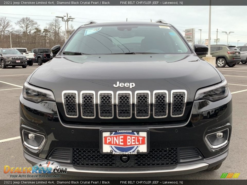 2021 Jeep Cherokee Limited 4x4 Diamond Black Crystal Pearl / Black Photo #3