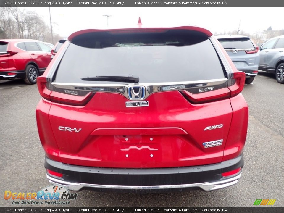 2021 Honda CR-V Touring AWD Hybrid Radiant Red Metallic / Gray Photo #4
