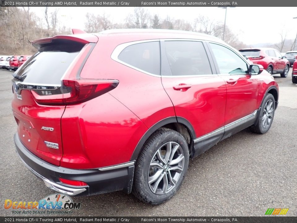 2021 Honda CR-V Touring AWD Hybrid Radiant Red Metallic / Gray Photo #5