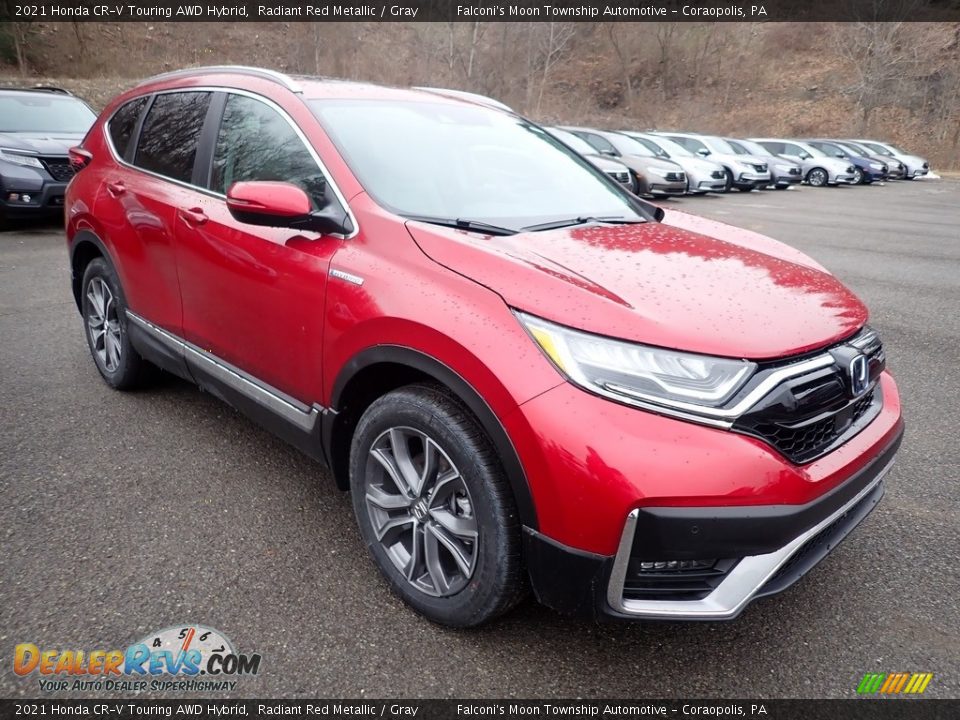 Front 3/4 View of 2021 Honda CR-V Touring AWD Hybrid Photo #6