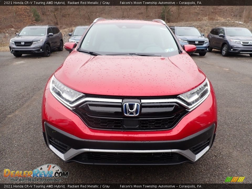 2021 Honda CR-V Touring AWD Hybrid Radiant Red Metallic / Gray Photo #7