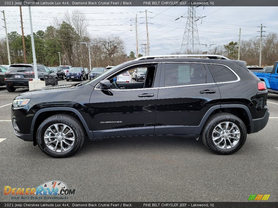 2021 Jeep Cherokee Latitude Lux 4x4 Diamond Black Crystal Pearl / Black Photo #17