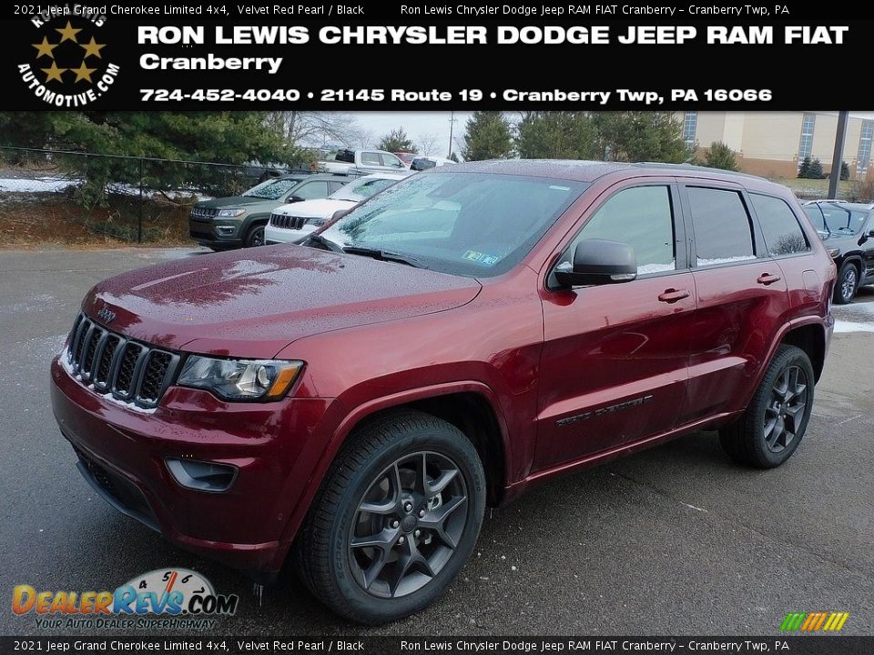 2021 Jeep Grand Cherokee Limited 4x4 Velvet Red Pearl / Black Photo #1