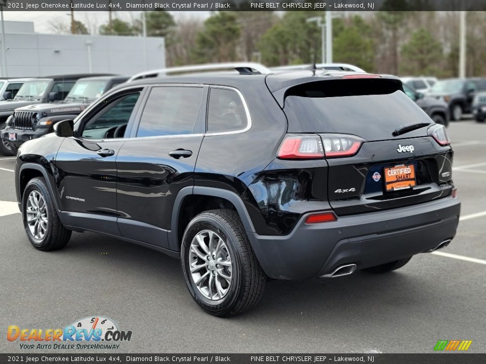 2021 Jeep Cherokee Latitude Lux 4x4 Diamond Black Crystal Pearl / Black Photo #18