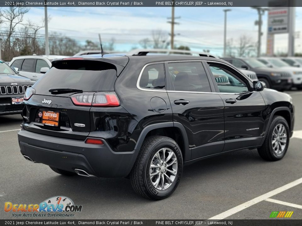 2021 Jeep Cherokee Latitude Lux 4x4 Diamond Black Crystal Pearl / Black Photo #20