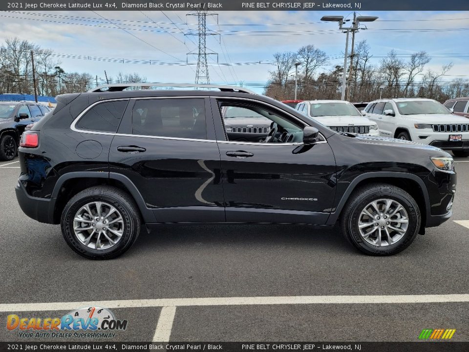 2021 Jeep Cherokee Latitude Lux 4x4 Diamond Black Crystal Pearl / Black Photo #21