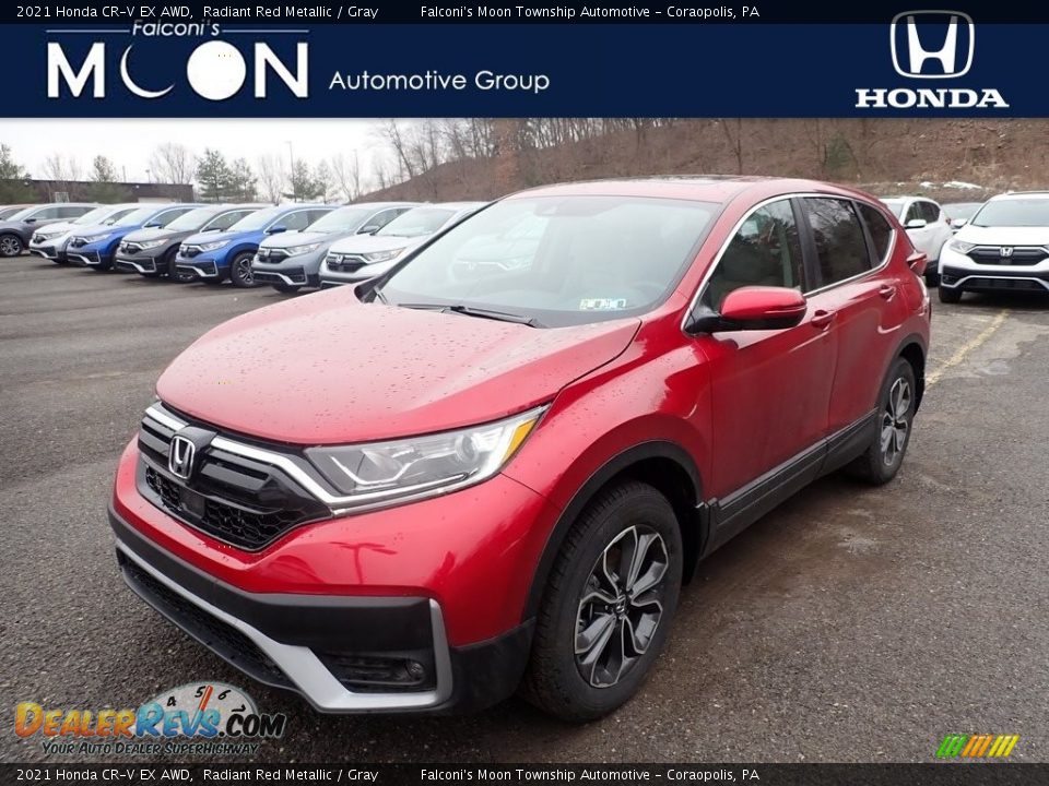 2021 Honda CR-V EX AWD Radiant Red Metallic / Gray Photo #1