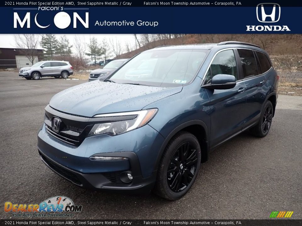 2021 Honda Pilot Special Edition AWD Steel Sapphire Metallic / Gray Photo #1