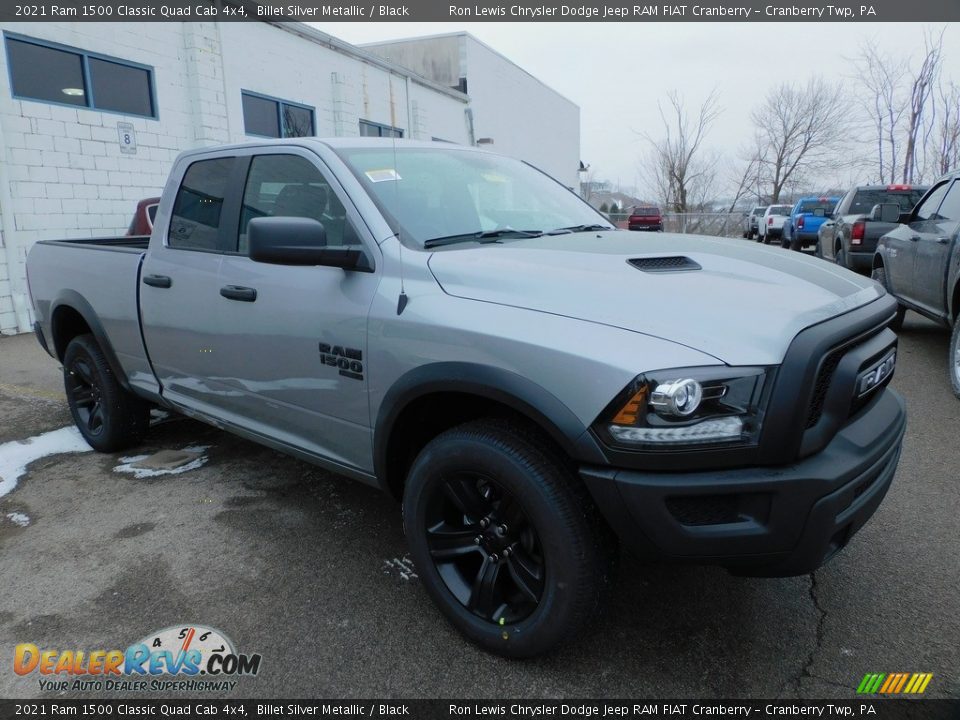2021 Ram 1500 Classic Quad Cab 4x4 Billet Silver Metallic / Black Photo #3