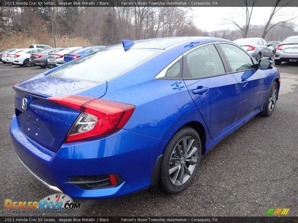 2021 Honda Civic EX Sedan Aegean Blue Metallic / Black Photo #5