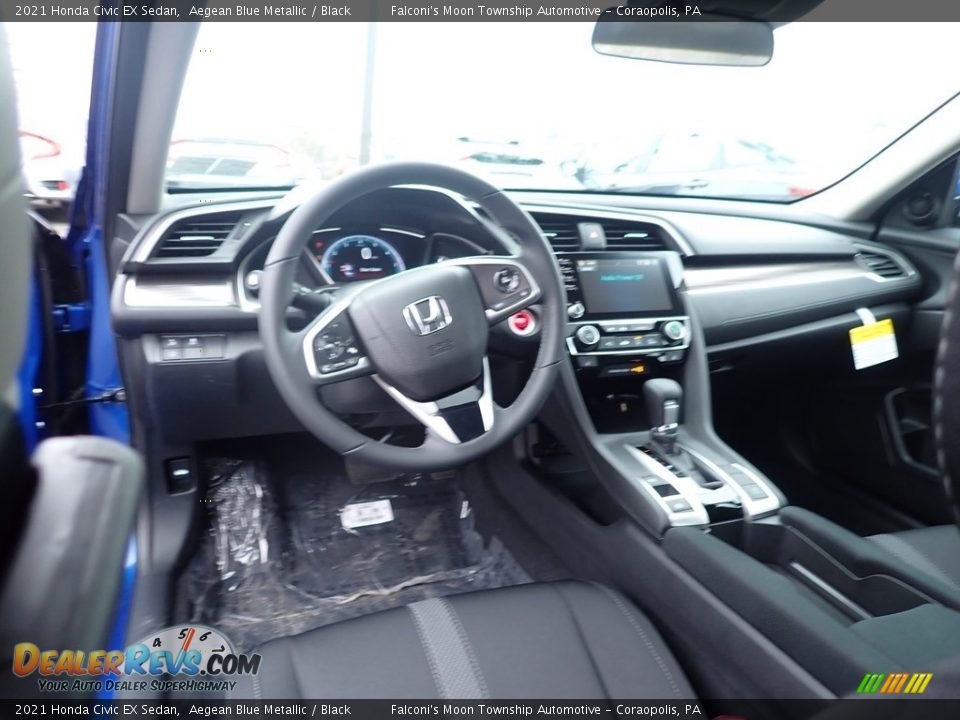 2021 Honda Civic EX Sedan Aegean Blue Metallic / Black Photo #10