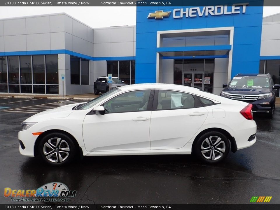 2018 Honda Civic LX Sedan Taffeta White / Ivory Photo #3