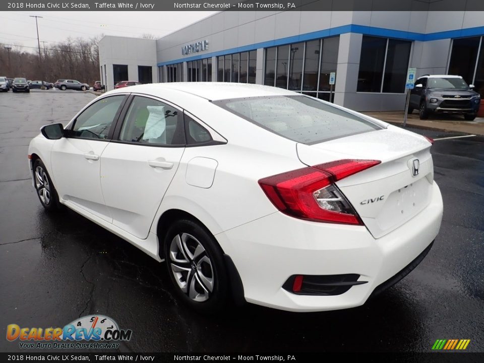 2018 Honda Civic LX Sedan Taffeta White / Ivory Photo #4