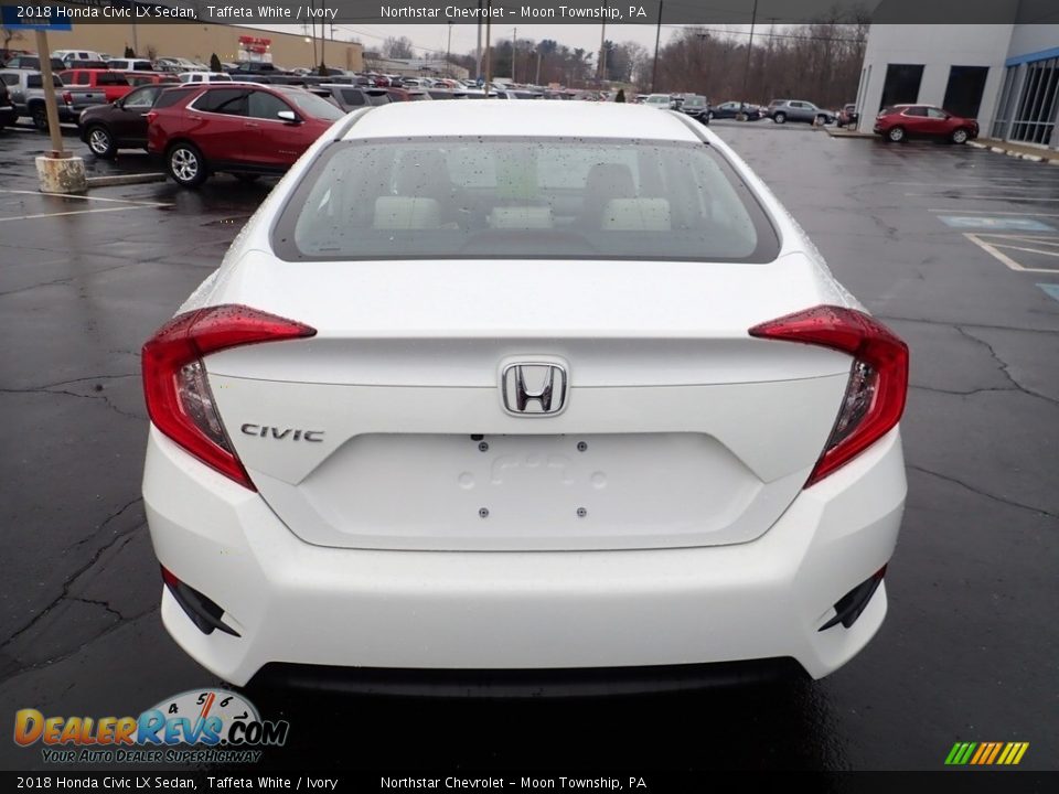 2018 Honda Civic LX Sedan Taffeta White / Ivory Photo #6