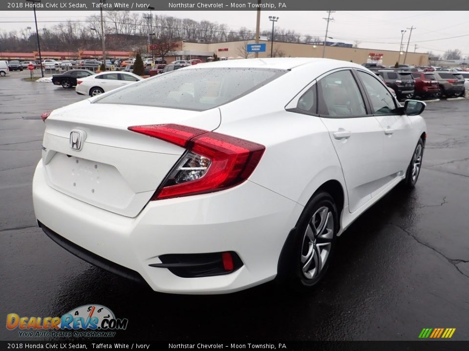 2018 Honda Civic LX Sedan Taffeta White / Ivory Photo #7