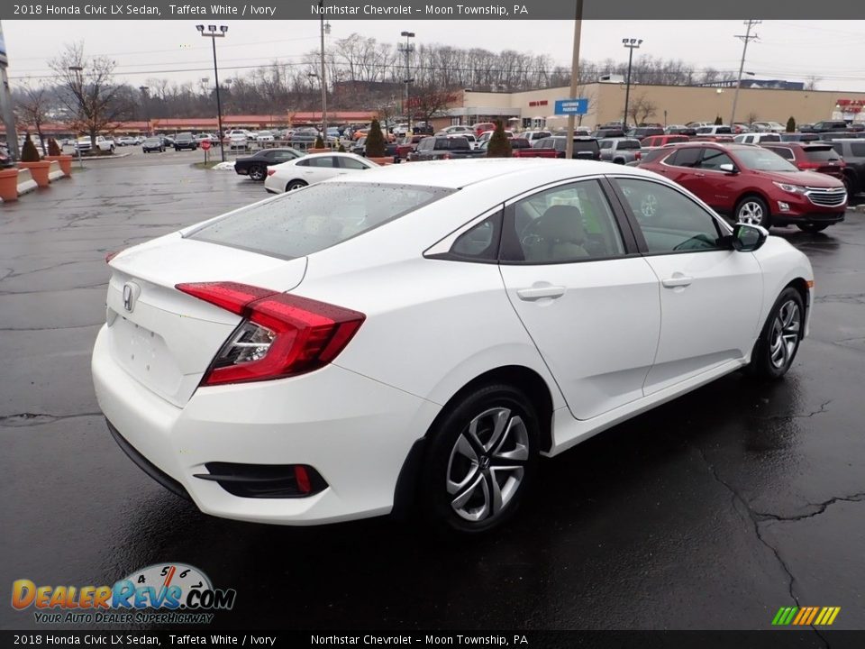 2018 Honda Civic LX Sedan Taffeta White / Ivory Photo #8