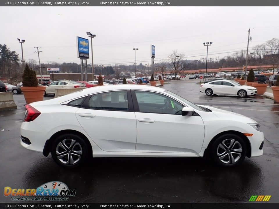 2018 Honda Civic LX Sedan Taffeta White / Ivory Photo #9