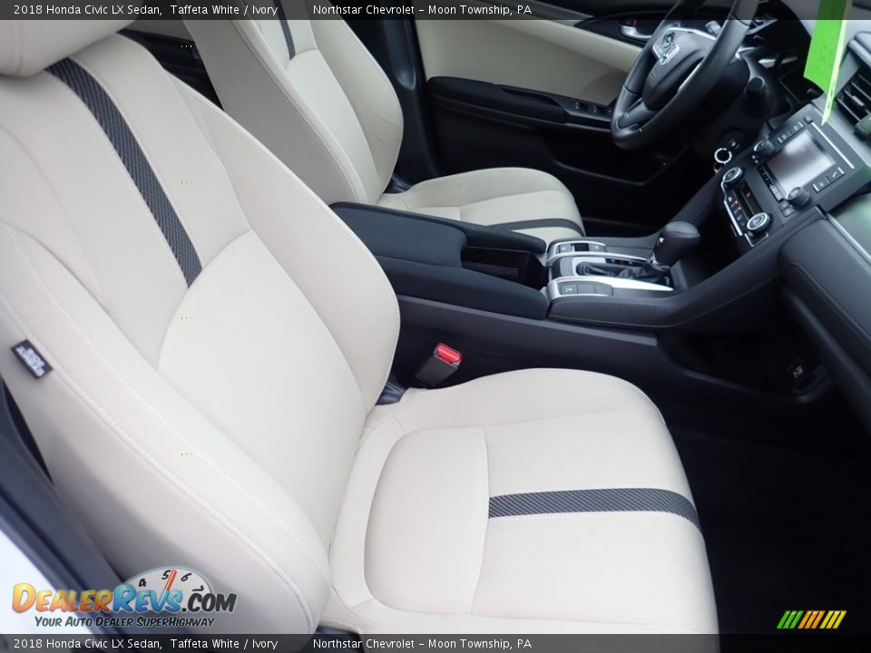 2018 Honda Civic LX Sedan Taffeta White / Ivory Photo #14