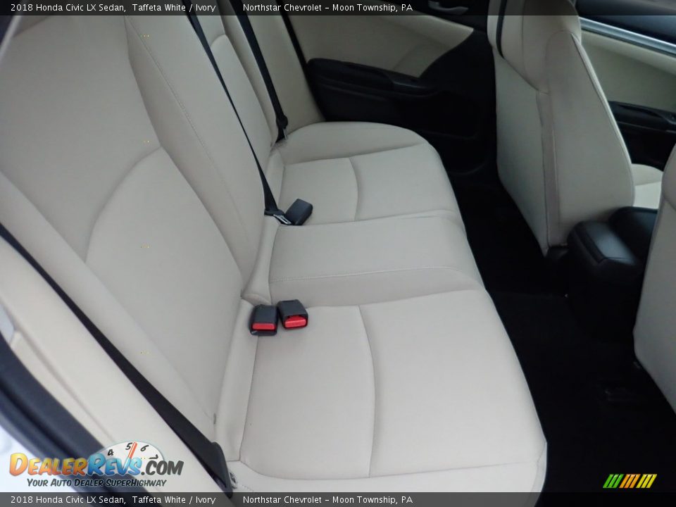2018 Honda Civic LX Sedan Taffeta White / Ivory Photo #17