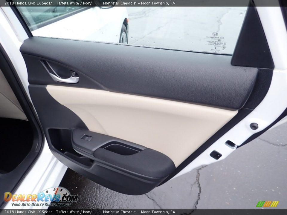 2018 Honda Civic LX Sedan Taffeta White / Ivory Photo #18