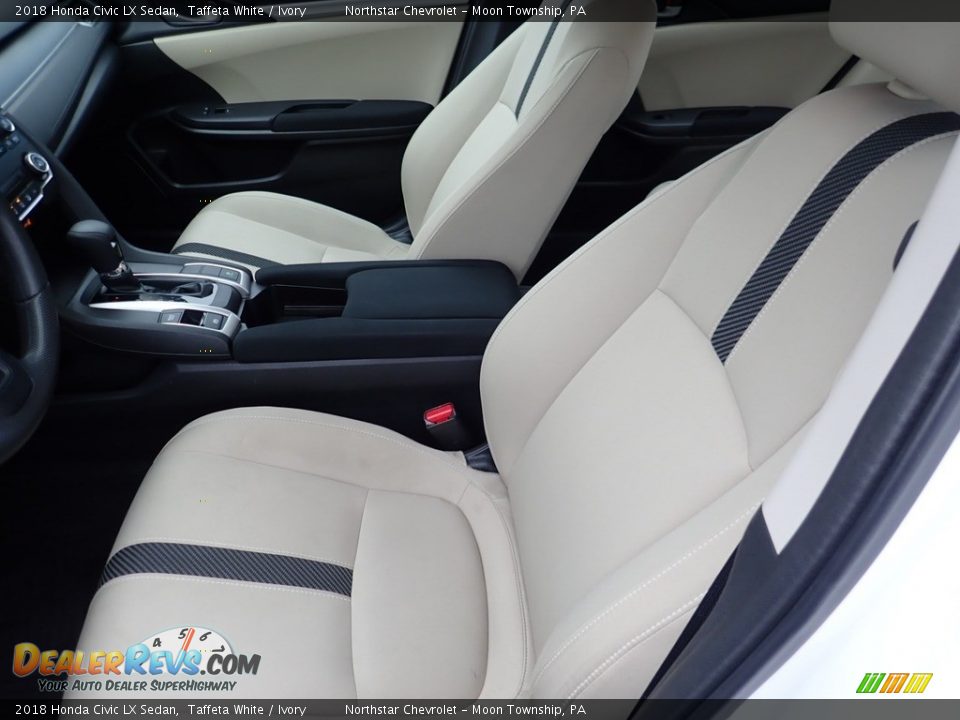 2018 Honda Civic LX Sedan Taffeta White / Ivory Photo #19