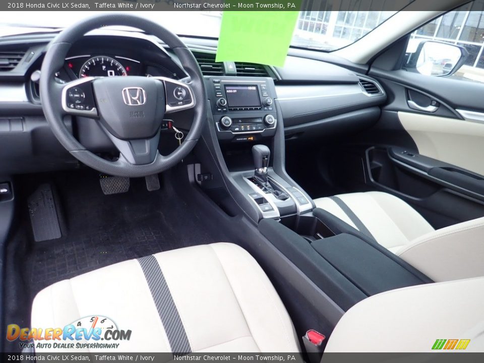 2018 Honda Civic LX Sedan Taffeta White / Ivory Photo #21