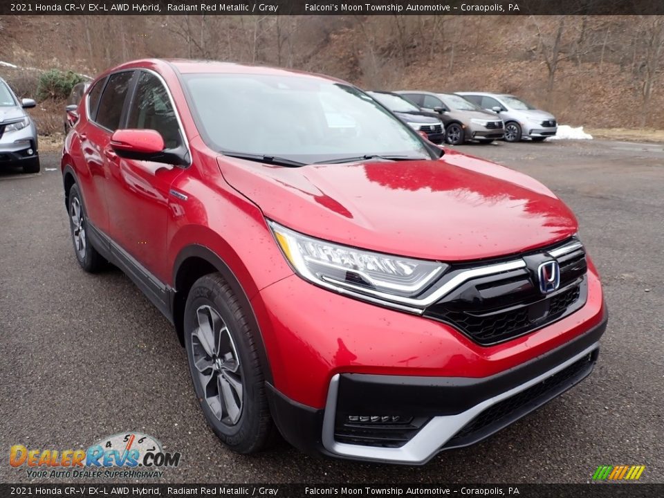 2021 Honda CR-V EX-L AWD Hybrid Radiant Red Metallic / Gray Photo #6