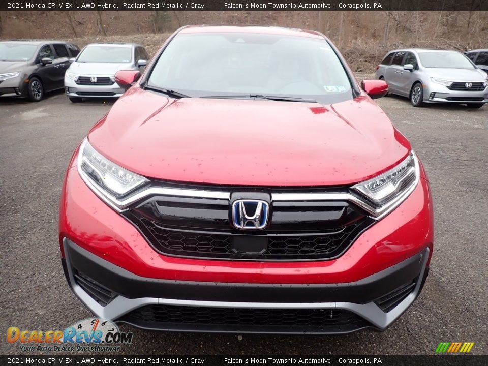 2021 Honda CR-V EX-L AWD Hybrid Radiant Red Metallic / Gray Photo #7