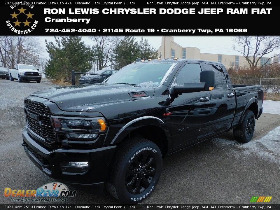 2021 Ram 2500 Limited Crew Cab 4x4 Diamond Black Crystal Pearl / Black Photo #1